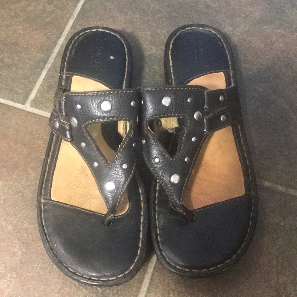 Born Sandals with silver rivets